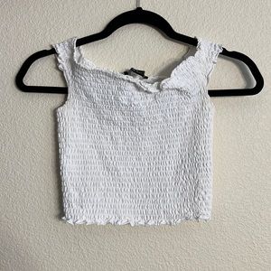 Forever 21 white smocked top size S